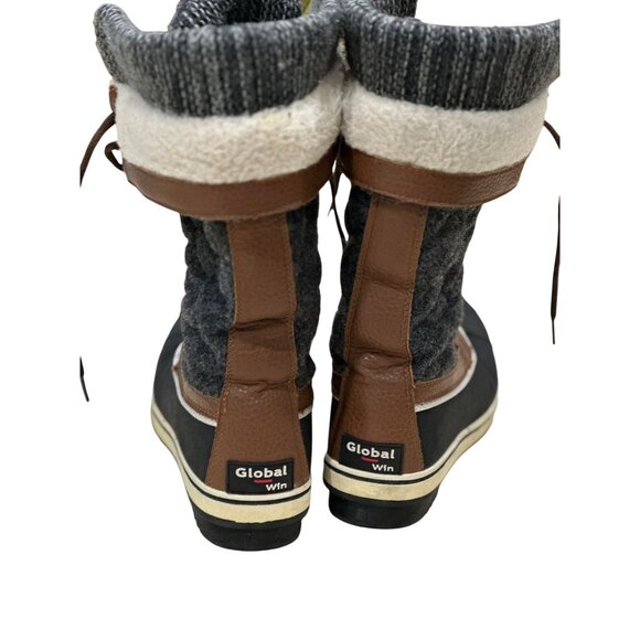 Womens Global Win Snow Boots Lace up Size 8.5 - Picture 3 of 4